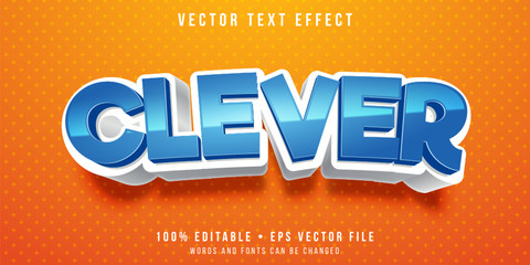 Wall Mural - editable text effect - clever boy style