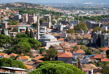 Wall Mural - Pergamon, Turkey - a well preserved site from ancient Greek and Roman period, Pergamon is a Unesco World Heritage. Here in particular a glimpse of the archeological area 