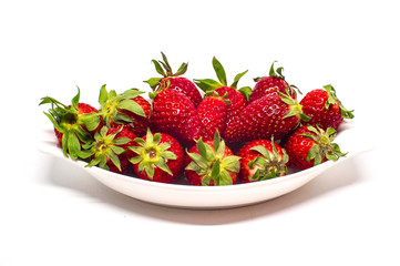 Strawberries, Isolated, White Background