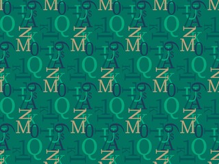 Poster - Spring. Colors.  letter. alphabet. Pattern without seams