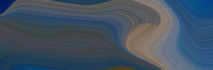 Aufkleber - abstract surreal banner with dark slate gray, gray gray and dim gray colors. fluid curved lines with dynamic flowing waves and curves