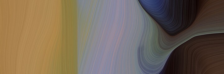 Aufkleber - abstract modern banner design with pastel brown, very dark pink and light slate gray colors. fluid curved lines with dynamic flowing waves and curves