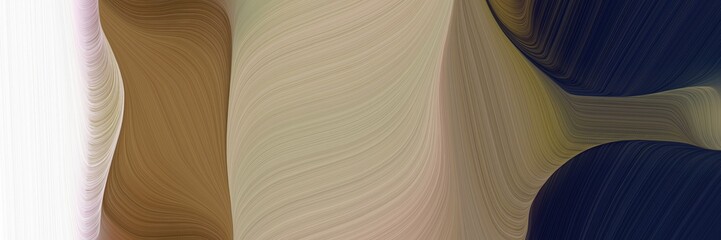 Aufkleber - abstract flowing designed horizontal header with gray gray, very dark blue and white smoke colors. fluid curved flowing waves and curves