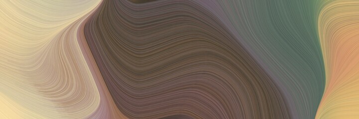 Aufkleber - abstract moving banner with dim gray, tan and rosy brown colors. fluid curved lines with dynamic flowing waves and curves