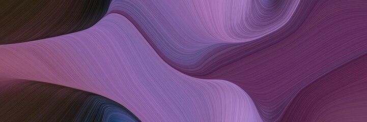 Aufkleber - abstract flowing horizontal header with dim gray, old mauve and medium purple colors. fluid curved flowing waves and curves