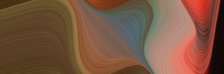 Aufkleber - abstract dynamic banner design with old mauve, indian red and pastel brown colors. fluid curved lines with dynamic flowing waves and curves