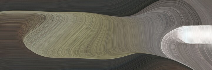 Poster - abstract dynamic header design with dim gray, antique white and very dark blue colors. fluid curved flowing waves and curves