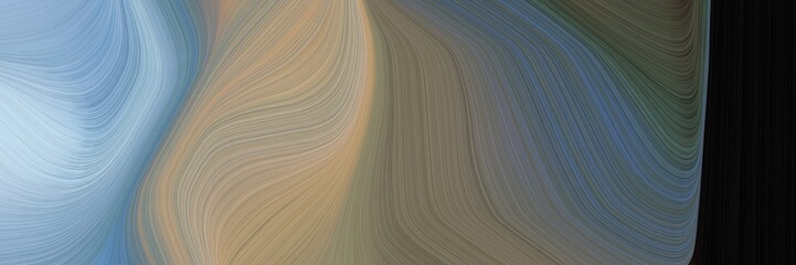 Aufkleber - abstract moving header design with dark slate gray, dim gray and pastel blue colors. fluid curved flowing waves and curves