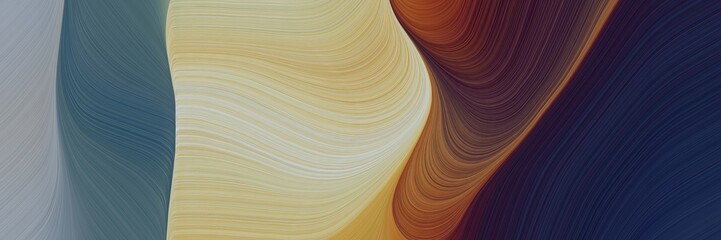Aufkleber - abstract dynamic header with very dark violet, tan and light slate gray colors. fluid curved lines with dynamic flowing waves and curves