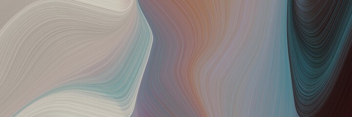 Aufkleber - abstract dynamic header with rosy brown, very dark blue and slate gray colors. fluid curved lines with dynamic flowing waves and curves