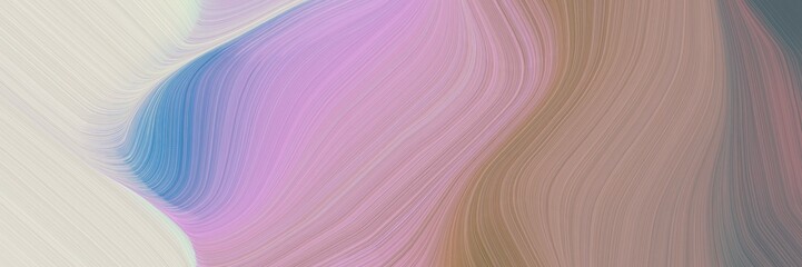 Poster - abstract artistic header design with pastel purple, gray gray and light gray colors. fluid curved lines with dynamic flowing waves and curves