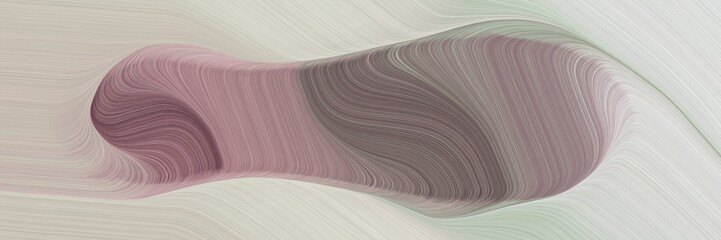Poster - abstract artistic designed horizontal header with silver, pastel gray and dim gray colors. fluid curved lines with dynamic flowing waves and curves