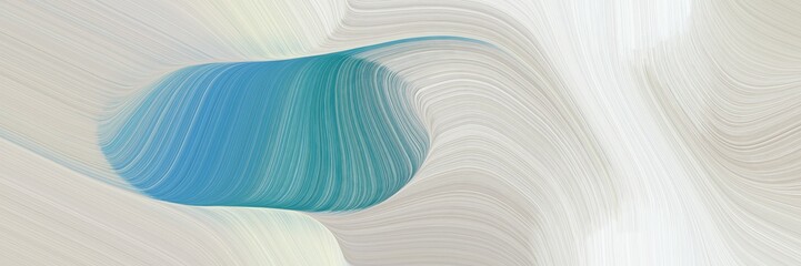 Fototapete - abstract modern horizontal header with light gray, steel blue and medium aqua marine colors. fluid curved lines with dynamic flowing waves and curves