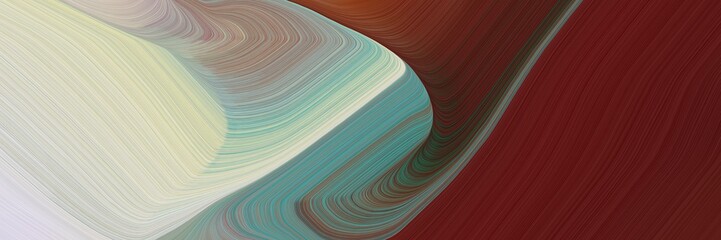 Fototapete - abstract dynamic header with old mauve, pastel gray and dark sea green colors. fluid curved lines with dynamic flowing waves and curves