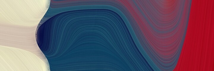 Aufkleber - abstract moving horizontal banner with dark slate gray, pastel gray and dark moderate pink colors. fluid curved lines with dynamic flowing waves and curves