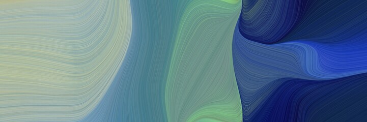 Aufkleber - abstract moving horizontal banner with slate gray, light slate gray and ash gray colors. fluid curved flowing waves and curves