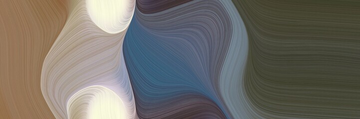 Leinwandbilder - abstract decorative banner with dark slate gray, pastel gray and gray gray colors. fluid curved lines with dynamic flowing waves and curves