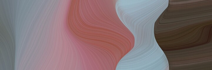 Aufkleber - abstract decorative banner design with gray gray, very dark violet and dim gray colors. fluid curved flowing waves and curves