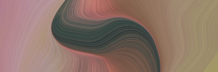 Aufkleber - abstract flowing designed horizontal header with gray gray, dark slate gray and dim gray colors. fluid curved flowing waves and curves