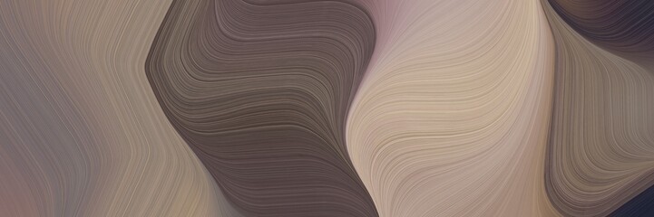 Poster - abstract colorful horizontal header with old lavender, tan and old mauve colors. fluid curved flowing waves and curves