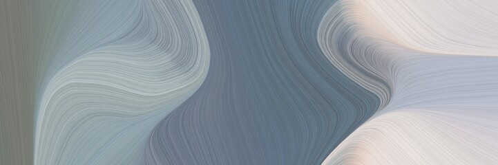 Poster - abstract modern header with slate gray, light gray and ash gray colors. fluid curved lines with dynamic flowing waves and curves
