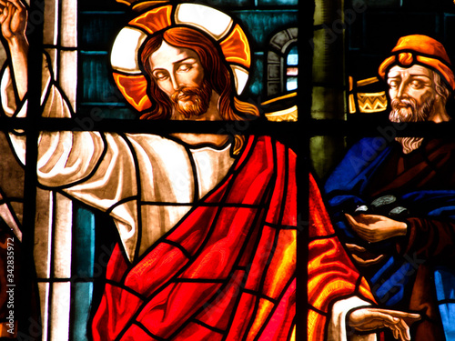 Fotografía church, glass, window, stained, stained glass, religion, christ, religious, cath
