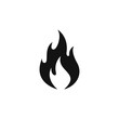 Flame icon logo flat vector illustration
