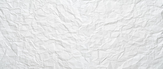 Wall Mural - texture of a white crumpled sheet of paper as a background