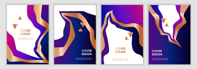 Wall Mural - set of vector templates for flyers, cards, invitations, covers, banners. abstract ornament with a gr