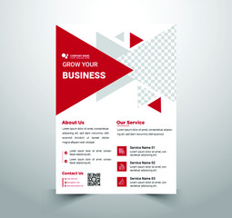 Sticker - Corporate business flyer template Premium Vector
