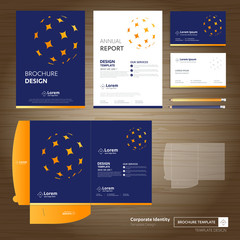 Fototapete - Flyer brochure business annual report cover template folder presentation promotion
