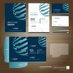 Fototapete - Flyer brochure business annual report cover template folder presentation promotion