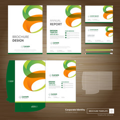 Fototapete - Flyer brochure business annual report cover template folder presentation promotion