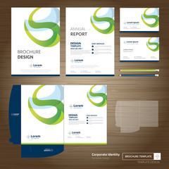 Fototapete - Flyer brochure business annual report cover template folder presentation promotion