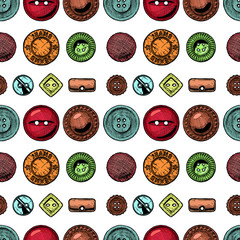 Sticker - Pattern with clothes buttons