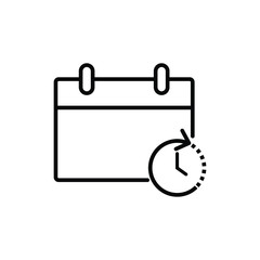 Poster - Calendar icon vector line sign