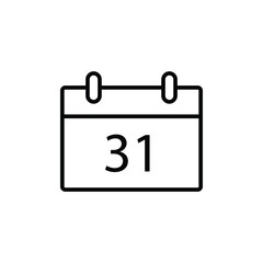 Poster - Calendar icon vector line sign