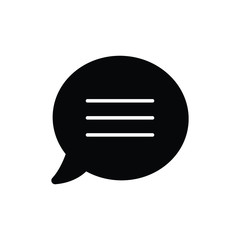 Poster - Message Icon. Mobile phone  chat sign, line style