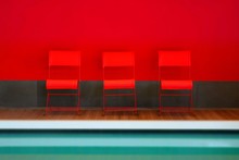 Red Chairs In Row