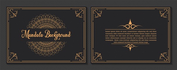 Mandala business card template	