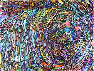 Wall Mural - Stained Glass Swirl