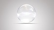 © MUS_GRAPHIC - White glass ball. White sphere on a white background, 3d illustration