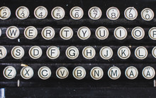 Close-up Of Old-fashioned Typewriter Keys