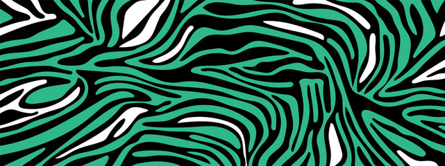 Trendy zebra skin pattern background vector. Animal fur, vector background for Fabric design, wrapping paper, textile and wallpaper.