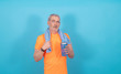 © carballo - portrait of adult man with sportswear isolated on color background