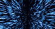 Abstract Hyperspace of Light Speed and Warp Speed in blue  star trail