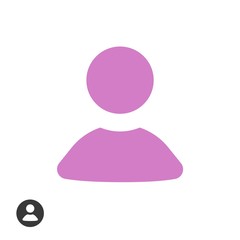 Aufkleber - My account profile user icon as man or human shape or internet avatar person silhouette logo symbol vector flat illustration pictogram modern design sign isolated on white background