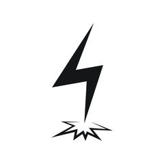 Wall Mural - Lightning bolt icon design isolated on white background