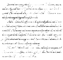 Aufkleber - Bold defocus ancient font. Illegible handwritin pattern. Black blur text on white background. Old book page.