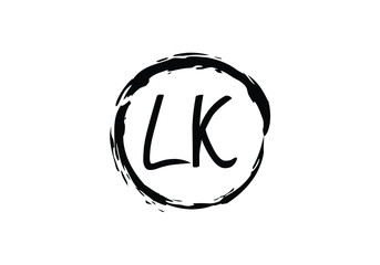 Initial Monogram Letter L  K Logo Design Vector Template. LK Letter Logo Design